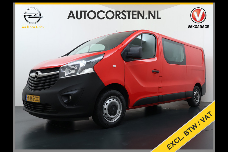 Opel Vivaro * Gereserveerd* 1.6CDTI 126PK L2H1 DC Dubbele Cabine 5-Persoons Navi Camera Airco Trekhaak Cruise Control Pdc Sport EcoFlex Betonplex Vloer Wandbetimmering Schuifdeur Euro 6 1e Eigenaar Origineel Nederlandse Auto