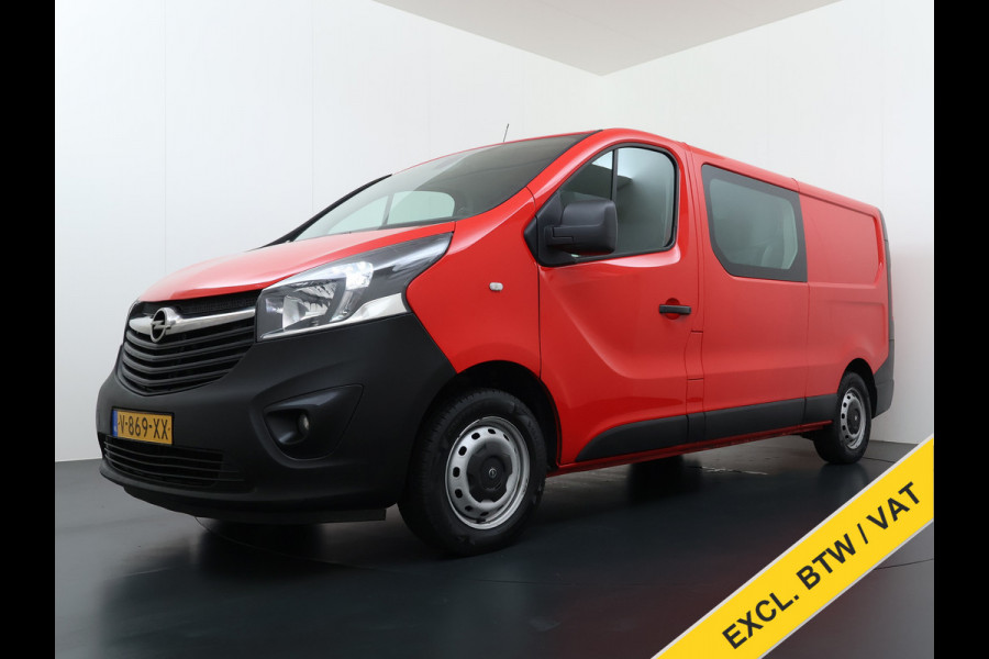 Opel Vivaro * Gereserveerd* 1.6CDTI 126PK L2H1 DC Dubbele Cabine 5-Persoons Navi Camera Airco Trekhaak Cruise Control Pdc Sport EcoFlex Betonplex Vloer Wandbetimmering Schuifdeur Euro 6 1e Eigenaar Origineel Nederlandse Auto