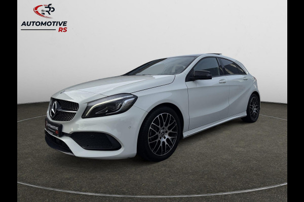 ☞ Mercedes-Benz A-klasse 180 AMG-Line Pano Sportstoelen Led Navi Camera Parkeersensor V+A Cruise Control Sfeerverlichting