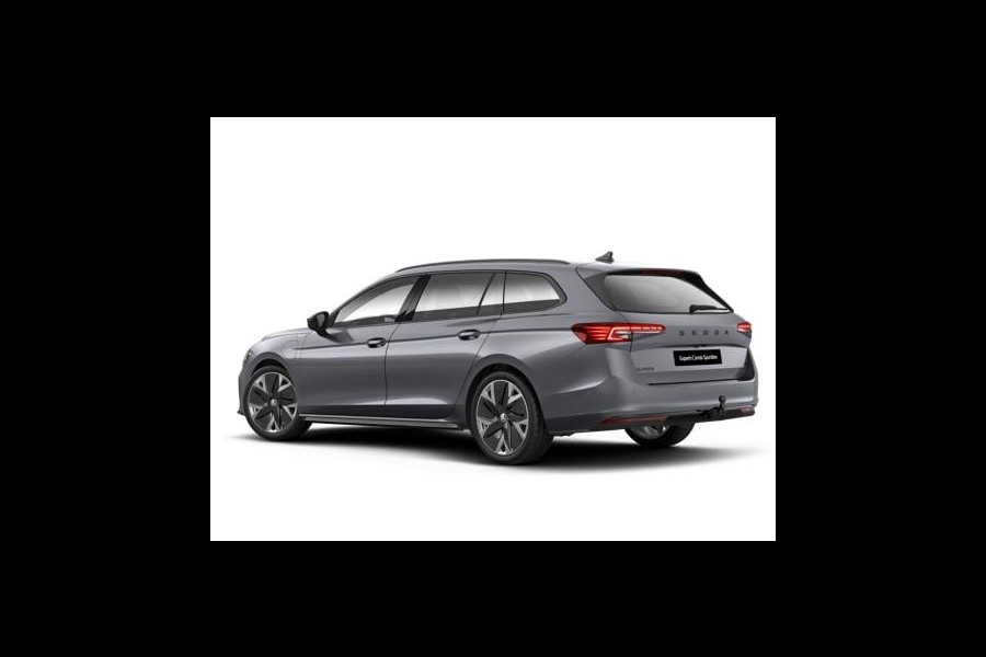 Škoda Superb Combi Sportline Business PHEV 1.5 TSI 204 pk 6 versn. DSG | Panoramadak, elektrisch bedienbaar | Trekhaak, wegklapbaar | Travel Assist Plus Sportline | Dynamic Chassis Control Pakket | CANTON Soundsystem | Lichtmetalen velgen 19 inch Aniara Aero zilver