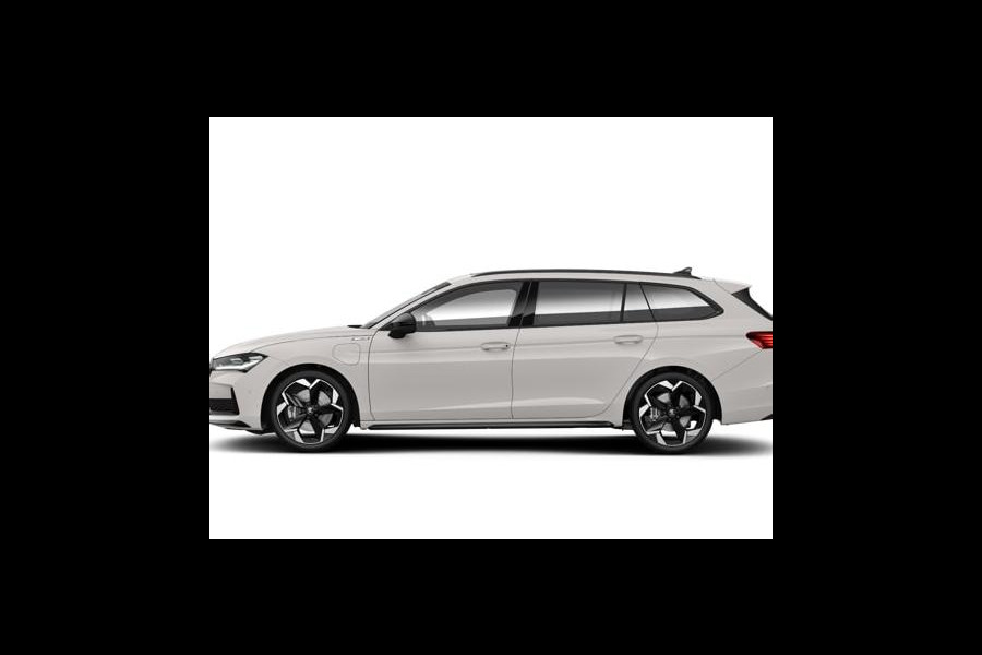 Škoda Superb Combi Sportline Business PHEV 1.5 TSI 204 pk 6 versn. DSG | Panoramadak, elektrisch bedienbaar | Trekhaak, wegklapbaar | Travel Assist Plus Sportline | Dynamic Chassis Control Pakket | CANTON Soundsystem | Lichtmetalen velgen 19 inch Torcular zwart gepolijst