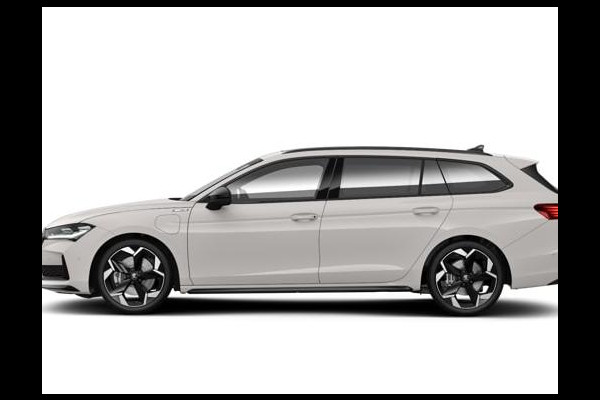 Škoda Superb Combi Sportline Business PHEV 1.5 TSI 204 pk 6 versn. DSG | Panoramadak, elektrisch bedienbaar | Trekhaak, wegklapbaar | Travel Assist Plus Sportline | Dynamic Chassis Control Pakket | CANTON Soundsystem | Lichtmetalen velgen 19 inch Torcular zwart gepolijst