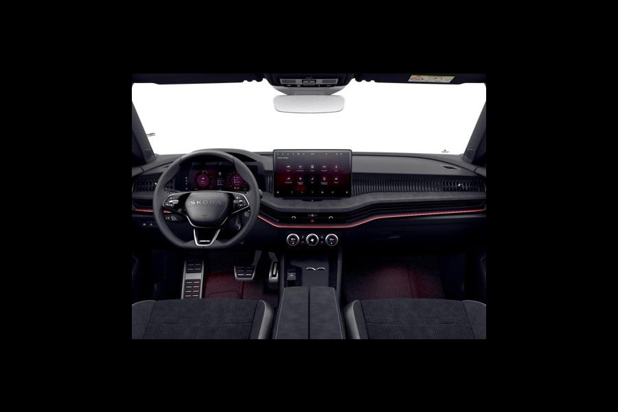 Škoda Superb Combi Sportline Business PHEV 1.5 TSI 204 pk 6 versn. DSG | Panoramadak, elektrisch bedienbaar | Trekhaak, wegklapbaar | Travel Assist Plus Sportline | Dynamic Chassis Control Pakket | CANTON Soundsystem | Lichtmetalen velgen 19 inch Torcular zwart gepolijst