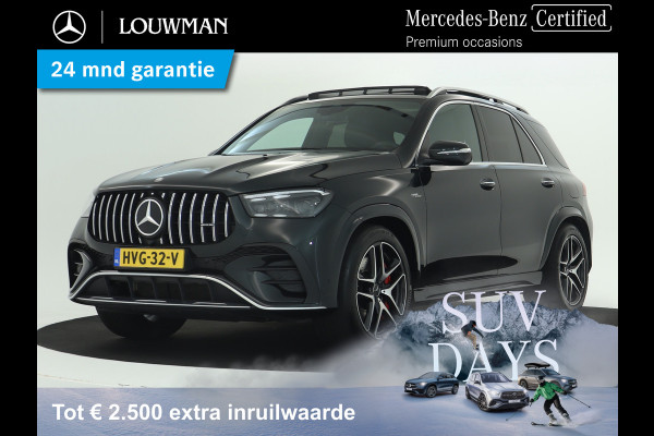 Mercedes-Benz GLE Mercedes-AMG 53 Hybrid 4MATIC+ | Airmatic | Trekhaak | Panoramadak | Rijassistentie Pack | Burmester® audio | Head up Display | Memory | 360 gr Camera | Inclusief 24 maanden Mercedes-Benz Certified garantie voor Europa.