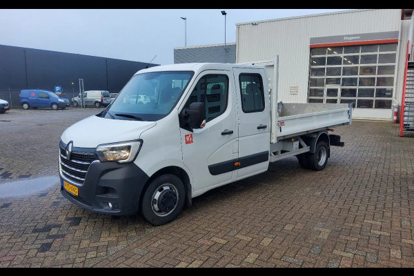 Renault Master 165.35 DUBBELE CABINE - EURO 6 - V-75-NNG - DUBBELLUCHT KIPPER + TREKHAAK