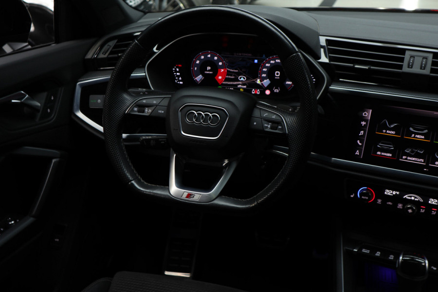 Audi Q3 Sportback 45TFSI quattro S-Line Panodak ACC B&O Leer Navi Camera Climate Elektr. bedienb. achterklep PDC LM velgen