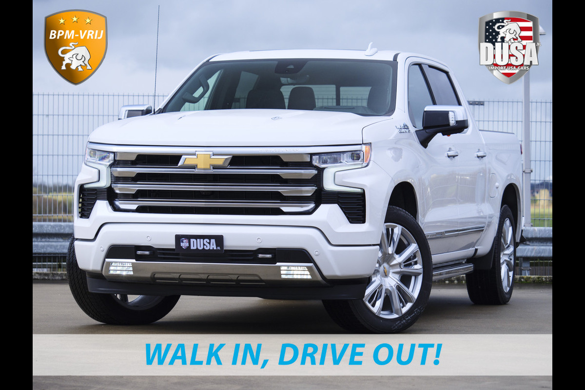 Chevrolet 1500 | Silverado | 6.2L V8 High Country | Leder | Schuifkantel NIEUW BINNEN! Getoonde accessoires zijn verkrijgbaar tegen meerprijs
