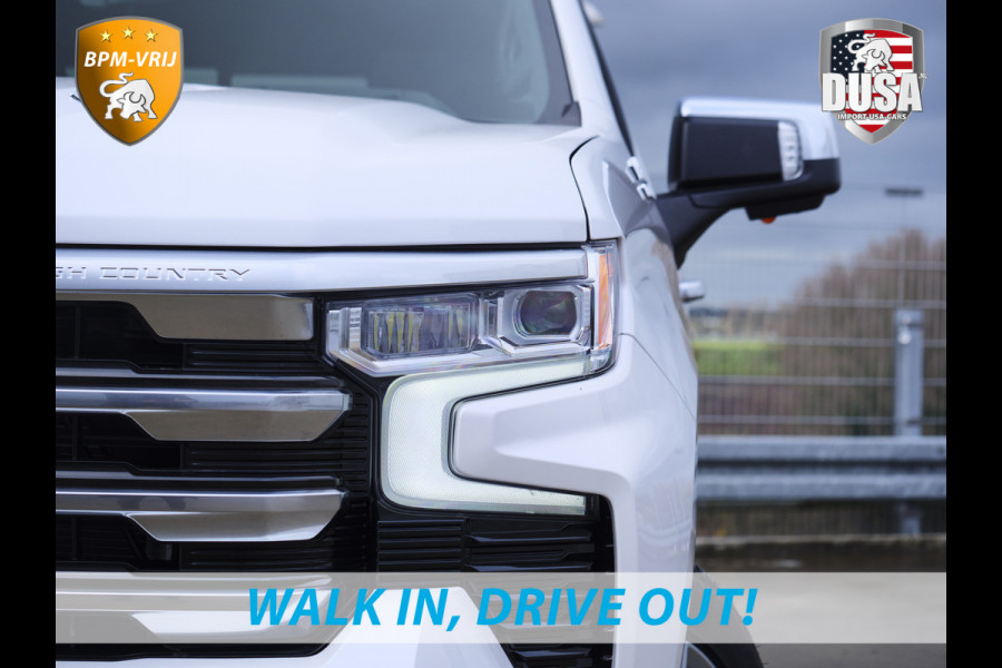 Chevrolet 1500 | Silverado | 6.2L V8 High Country | Leder | Schuifkantel NIEUW BINNEN! Getoonde accessoires zijn verkrijgbaar tegen meerprijs