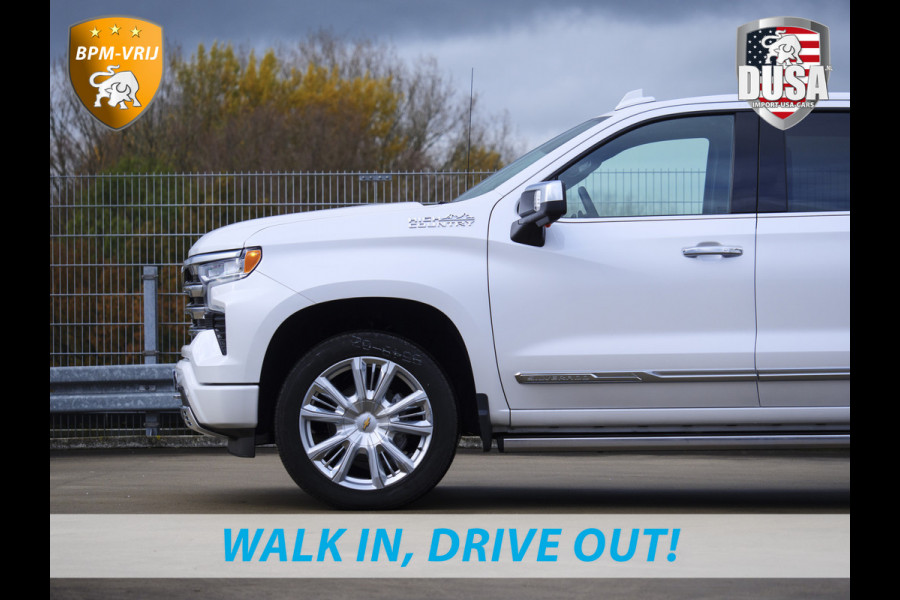 Chevrolet 1500 | Silverado | 6.2L V8 High Country | Leder | Schuifkantel NIEUW BINNEN! Getoonde accessoires zijn verkrijgbaar tegen meerprijs