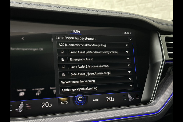 Volkswagen Touareg R 3.0 TSI 462PK E-Hybrid | Luchtvering | Puglia Leder | Panorama | ACC | Trekhaak | 22'' | Stoelventilatie | Nachtzicht | Head-Up | Standkachel | Ergo-Comfort | Sfeerverlichting | 4-Zone Clima | Stuurverwarming | Black-Optic | Dodehoek | Lane-Assist | Carplay | Draadloos Laden | BOVAG Garantie |