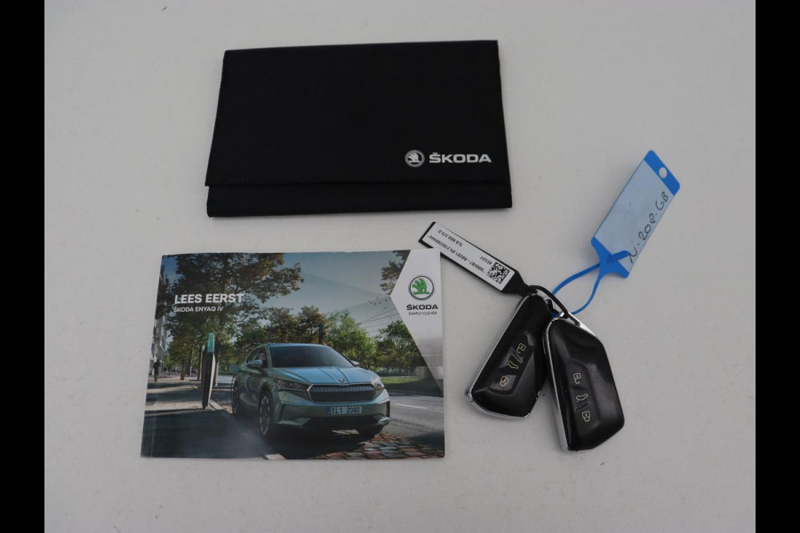 Škoda ENYAQ iV 80 | Trekhaak | Camera | Stuurverwarming | Carplay | Navigatie | 19'' | Full LED | Cruise control | Half leder | Parkeerhulp | Climate control