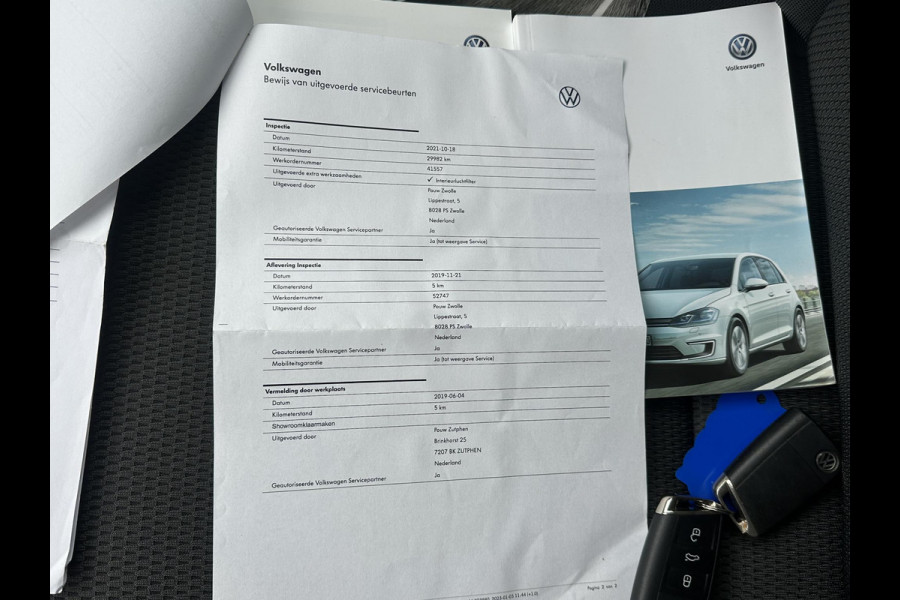 Volkswagen e-Golf E-DITION STOELVERWARMING | KEYLESS ENTRY | DEALER ONDERHOUDEN | RIJKLAARPRIJS