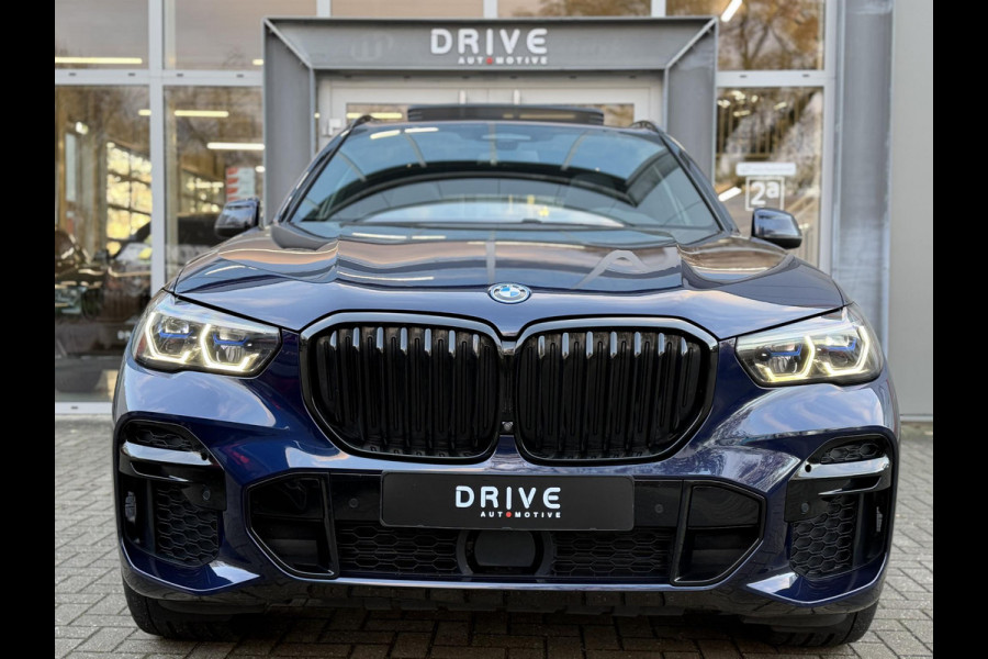 BMW X5 xDrive45e High Ex. M-Sport|Individual|SOH93%|Pano|Laser|CoPilot|21"|HUD|HIFI|Trekhaak|Tansanit