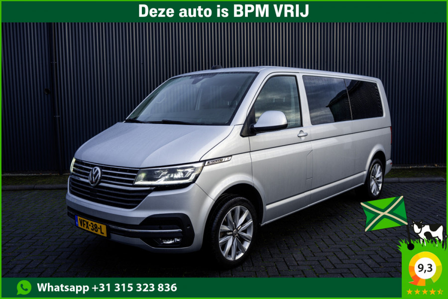 Volkswagen Transporter 6.1 2.0 TDI L2H1 | DC | Bulli | 200PK | Leder | Carplay | Virtual | Adapt Cruise