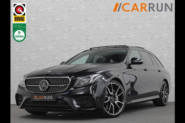Mercedes-Benz E-Klasse Estate 53 AMG 4MATIC | Luchtvering | 360 View | Burmester | Distronic+ | Memory | Multibeam-LED | Bovag Garantie | Widescreen | Panorama | Leder | Trekhaak | Sfeerverlichting | Night-Pakket | 20'' | Carplay | Stoelverwarming |