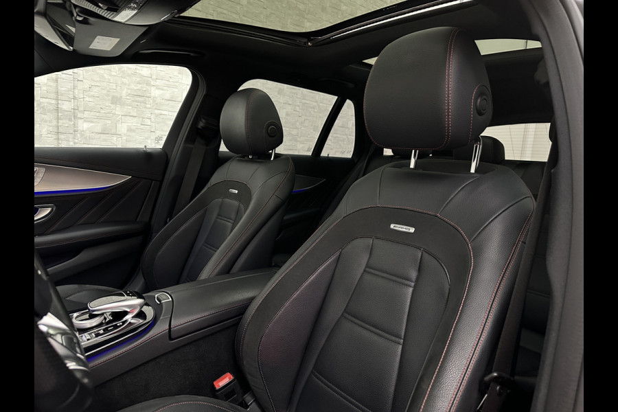 Mercedes-Benz E-Klasse Estate 53 AMG 4MATIC | Luchtvering | 360 View | Burmester | Distronic+ | Memory | Multibeam-LED | Bovag Garantie | Widescreen | Panorama | Leder | Trekhaak | Sfeerverlichting | Night-Pakket | 20'' | Carplay | Stoelverwarming |