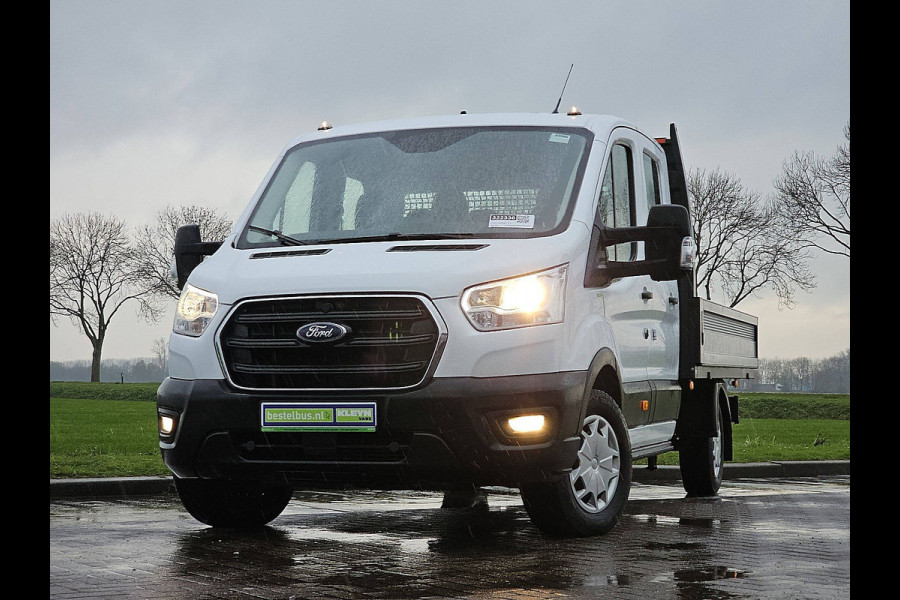 Ford Transit 350 2.0 TDCI L4H1 DC Open-Laadbak Airco 130Pk Stoelverwarming 1e Eigenaar Oh-Historie!