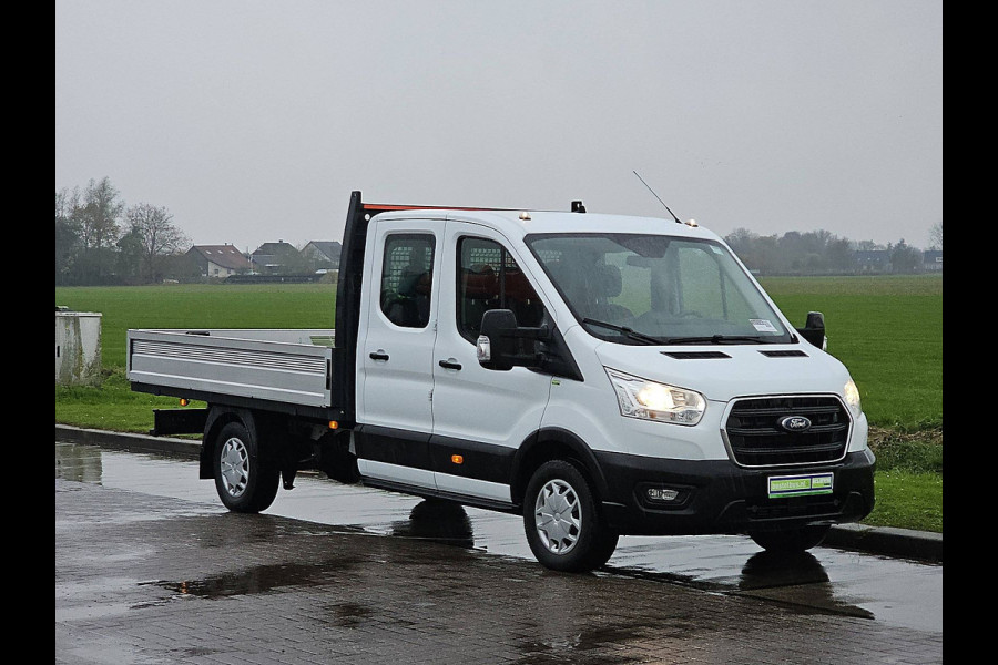Ford Transit 350 2.0 TDCI L4H1 DC Open-Laadbak Airco 130Pk Stoelverwarming 1e Eigenaar Oh-Historie!