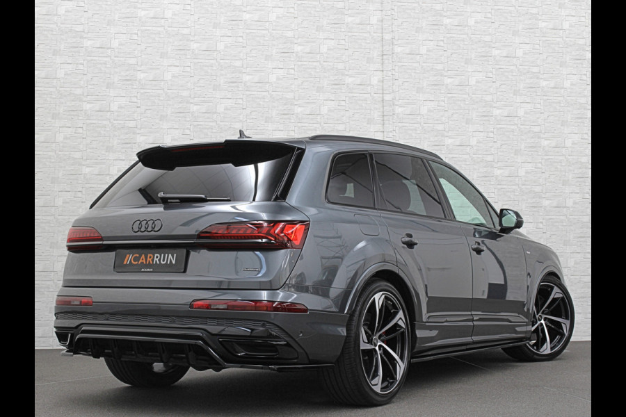 Audi Q7 60 462pk S Competition | Carbon Pack | 360 Camera | RS-Leder | ACC | Panorama | Laser-LED | Trekhaak | B&O Sound | 10-2023 | Nw.Pr; 133000,= | Keyless-Entry | Luchtvering | 22'' | Memory | Stoelverwarming V+A | Stuurverwarming | Stand Kachel | Zonwering | Carplay.