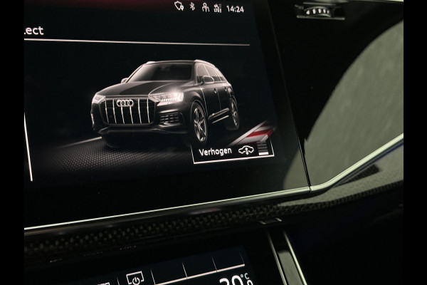 Audi Q7 60 462pk S Competition | Carbon Pack | 360 Camera | RS-Leder | ACC | Panorama | Laser-LED | Trekhaak | B&O Sound | 10-2023 | Nw.Pr; 133000,= | Keyless-Entry | Luchtvering | 22'' | Memory | Stoelverwarming V+A | Stuurverwarming | Stand Kachel | Zonwering | Carplay.