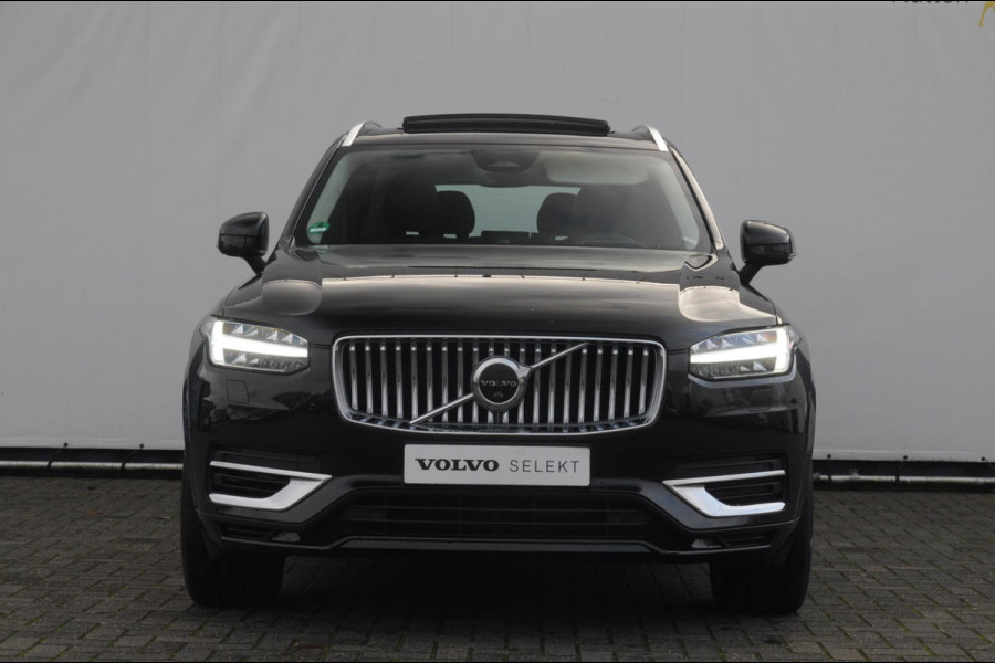 Volvo XC90 T8 455PK Long range Recharge AWD Ultimate Bright Google infotaiment/ Adaptieve cruise control/ Bowers en Wilkins/ Panoramadak/ Luchtvering/ 22” velgen/ BLIS/ Trekhaak/ Stoel en stuurwielverwarming/ Parkeersensoren met 360 Camera/ Elektrische stoelen met geheugen/ Apple carplay/ Keyless entry/ Head up display