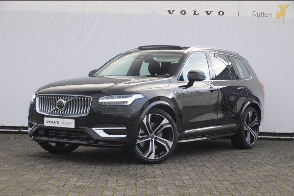 Volvo XC90 T8 455PK Long range Recharge AWD Ultimate Bright Google infotaiment/ Adaptieve cruise control/ Bowers en Wilkins/ Panoramadak/ Luchtvering/ 22” velgen/ BLIS/ Trekhaak/ Stoel en stuurwielverwarming/ Parkeersensoren met 360 Camera/ Elektrische stoelen met geheugen/ Apple carplay/ Keyless entry/ Head up display