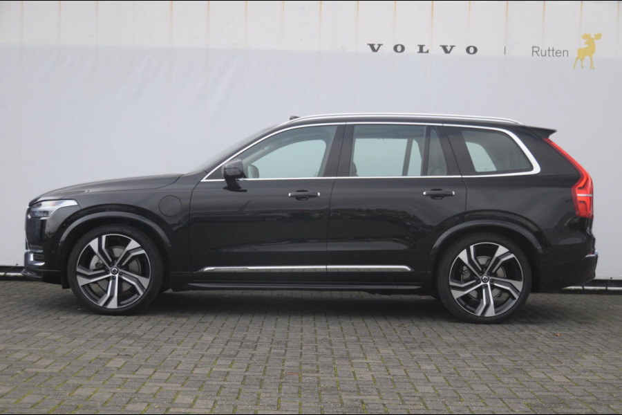 Volvo XC90 T8 455PK Long range Recharge AWD Ultimate Bright Google infotaiment/ Adaptieve cruise control/ Bowers en Wilkins/ Panoramadak/ Luchtvering/ 22” velgen/ BLIS/ Trekhaak/ Stoel en stuurwielverwarming/ Parkeersensoren met 360 Camera/ Elektrische stoelen met geheugen/ Apple carplay/ Keyless entry/ Head up display