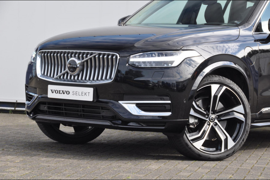 Volvo XC90 T8 455PK Long range Recharge AWD Ultimate Bright Google infotaiment/ Adaptieve cruise control/ Bowers en Wilkins/ Panoramadak/ Luchtvering/ 22” velgen/ BLIS/ Trekhaak/ Stoel en stuurwielverwarming/ Parkeersensoren met 360 Camera/ Elektrische stoelen met geheugen/ Apple carplay/ Keyless entry/ Head up display
