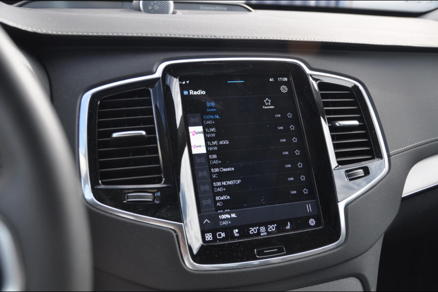 Volvo XC90 T8 455PK Long range Recharge AWD Ultimate Bright Google infotaiment/ Adaptieve cruise control/ Bowers en Wilkins/ Panoramadak/ Luchtvering/ 22” velgen/ BLIS/ Trekhaak/ Stoel en stuurwielverwarming/ Parkeersensoren met 360 Camera/ Elektrische stoelen met geheugen/ Apple carplay/ Keyless entry/ Head up display