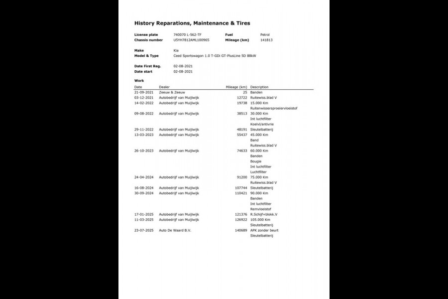 Kia Ceed Sportswagon 1.0 T-GDi GT-PlusLine|PANO|DIGITAL|STOEL-,STUURVERW.|JBL|CAMERA|CARPLAY|CLIMATE, CRUISE CONTROL|NL-AUTO|NAP|