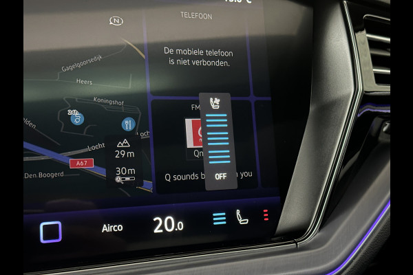 Volkswagen Touareg R 3.0 TSI 462PK E-Hybrid | Luchtvering | Puglia-Leder | Panorama | DYN-Audio | Massage | Ventilatie | ACC | Trekhaak | Nachtzicht | Head-Up | Ergo-Comfort | 22" | Keyless-Entry | Memory | 4-Zone Clima | ISO-Glas | Stoelverwarming V+A | Dodehoek | Standkachel | Carplay | Draadloos Laden |