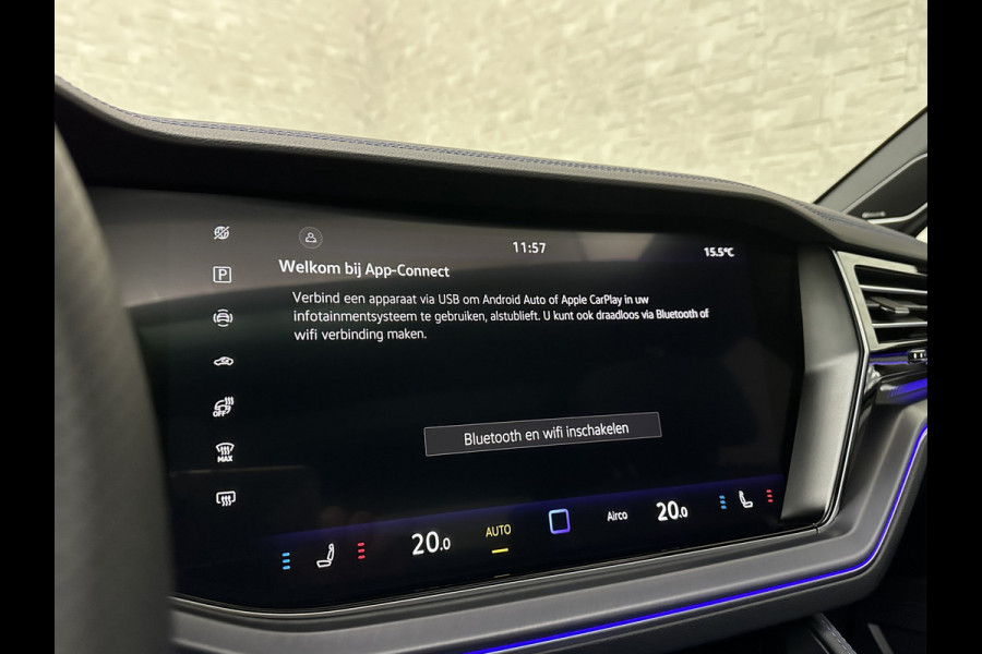 Volkswagen Touareg R 3.0 TSI 462PK E-Hybrid | Luchtvering | Puglia-Leder | Panorama | DYN-Audio | Massage | Ventilatie | ACC | Trekhaak | Nachtzicht | Head-Up | Ergo-Comfort | 22" | Keyless-Entry | Memory | 4-Zone Clima | ISO-Glas | Stoelverwarming V+A | Dodehoek | Standkachel | Carplay | Draadloos Laden |