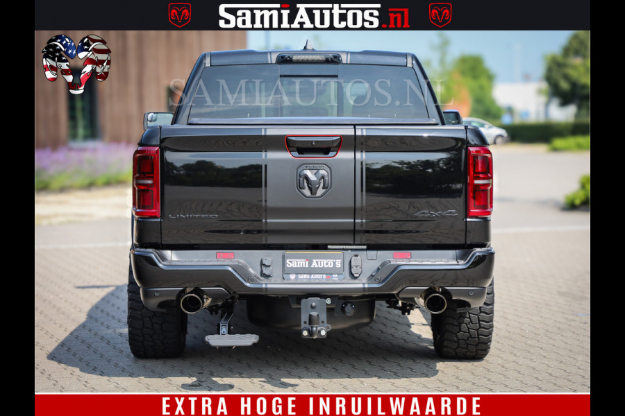 Dodge Ram 1500 Limited Night H.O 540HP 706Nm | Massage + Full Option | De Meest Luxe en Volle Pick-Up in zijn Klasse | Comfortabele Dubbele Cabine met Royale 5 Zitplaatsen | BPM vrij | Nu Leverbaar uit Voorraad | Voorraad Nr 2329 - 5135