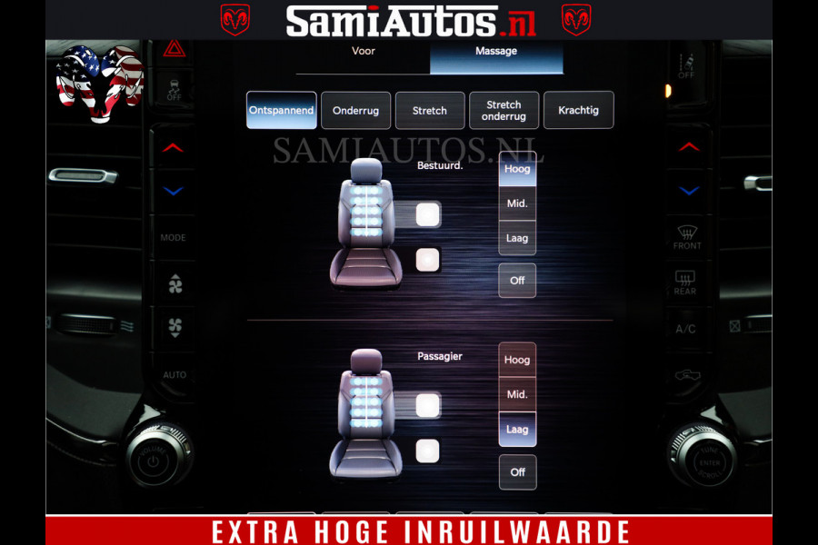 Dodge Ram 1500 Limited Night H.O 540HP 706Nm | Massage + Full Option | De Meest Luxe en Volle Pick-Up in zijn Klasse | Comfortabele Dubbele Cabine met Royale 5 Zitplaatsen | BPM vrij | Nu Leverbaar uit Voorraad | Voorraad Nr 2329 - 5135