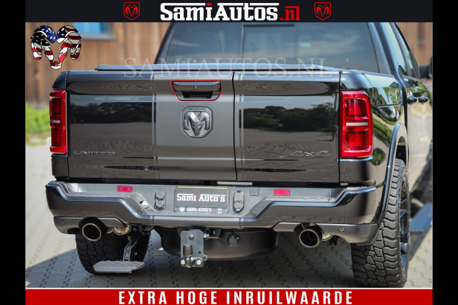 Dodge Ram 1500 Limited Night H.O 540HP 706Nm | Massage + Full Option | De Meest Luxe en Volle Pick-Up in zijn Klasse | Comfortabele Dubbele Cabine met Royale 5 Zitplaatsen | BPM vrij | Nu Leverbaar uit Voorraad | Voorraad Nr 2329 - 5135