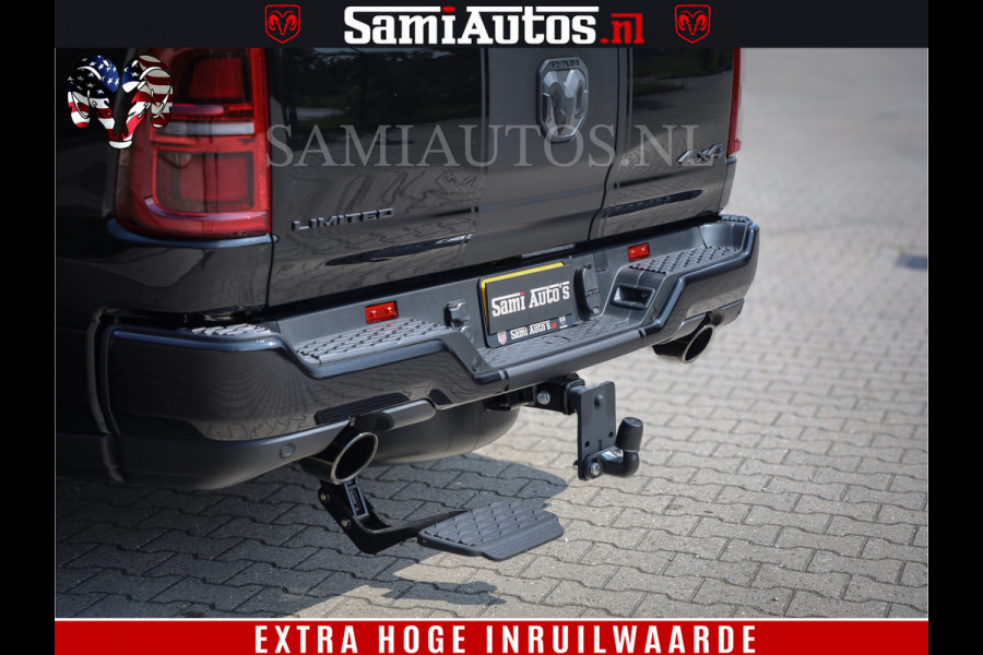 Dodge Ram 1500 Limited Night H.O 540HP 706Nm | Massage + Full Option | De Meest Luxe en Volle Pick-Up in zijn Klasse | Comfortabele Dubbele Cabine met Royale 5 Zitplaatsen | BPM vrij | Nu Leverbaar uit Voorraad | Voorraad Nr 2329 - 5135