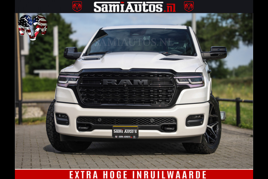 Dodge Ram 1500 Limited Night High Output 540HP 706Nm | Massage + Full Option | De Meest Luxe en Volle Pick-Up in zijn Klasse | Comfortabele Dubbele Cabine met Royale 5 Zitplaatsen | BPM vrij | Nu Leverbaar uit Voorraad | Voorraad Nr 2351 - 7478