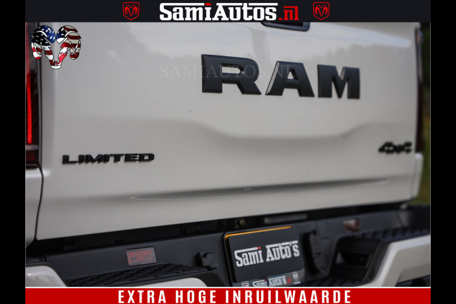 Dodge Ram 1500 Limited Night High Output 540HP 706Nm | Massage + Full Option | De Meest Luxe en Volle Pick-Up in zijn Klasse | Comfortabele Dubbele Cabine met Royale 5 Zitplaatsen | BPM vrij | Nu Leverbaar uit Voorraad | Voorraad Nr 2351 - 7478
