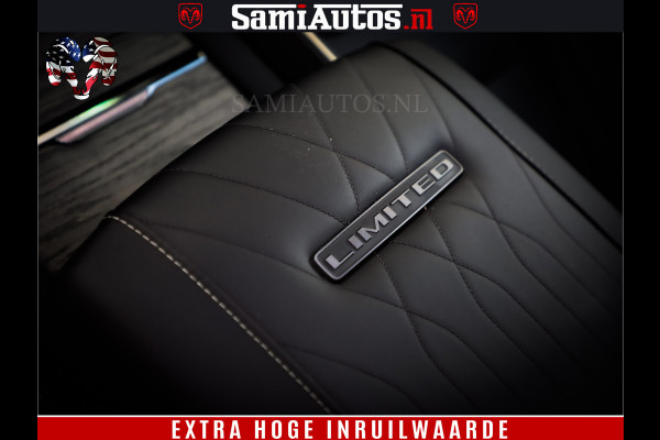 Dodge Ram 1500 Limited SPORT H.O 540HP 706Nm | Massage + Full Option | De Meest Luxe en Volle Pick-Up in zijn Klasse | Comfortabele Dubbele Cabine met Royale 5 Zitplaatsen | BPM vrij | Nu Leverbaar uit Voorraad | Voorraad Nr 2331