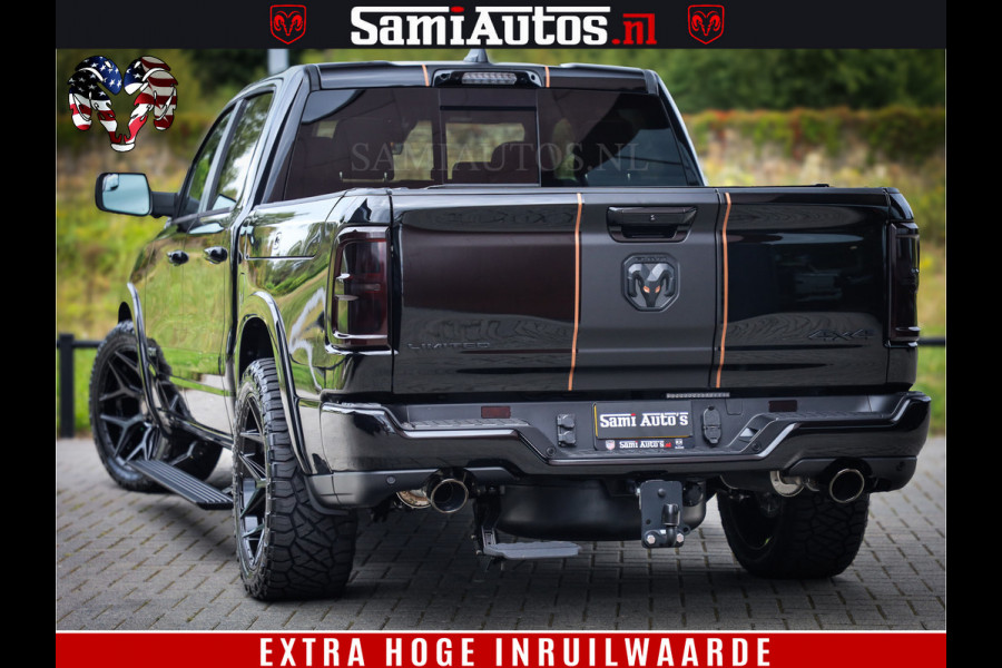 Dodge Ram 1500 Limited SPORT H.O 540HP 706Nm | Massage + Full Option | De Meest Luxe en Volle Pick-Up in zijn Klasse | Comfortabele Dubbele Cabine met Royale 5 Zitplaatsen | BPM vrij | Nu Leverbaar uit Voorraad | Voorraad Nr 2331