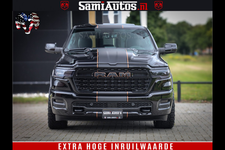Dodge Ram 1500 Limited SPORT H.O 540HP 706Nm | Massage + Full Option | De Meest Luxe en Volle Pick-Up in zijn Klasse | Comfortabele Dubbele Cabine met Royale 5 Zitplaatsen | BPM vrij | Nu Leverbaar uit Voorraad | Voorraad Nr 2331