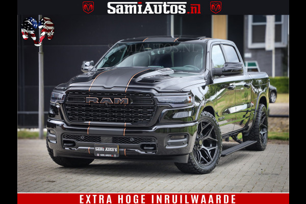 Dodge Ram 1500 Limited SPORT H.O 540HP 706Nm | Massage + Full Option | De Meest Luxe en Volle Pick-Up in zijn Klasse | Comfortabele Dubbele Cabine met Royale 5 Zitplaatsen | BPM vrij | Nu Leverbaar uit Voorraad | Voorraad Nr 2331