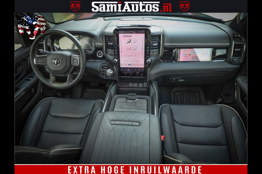 Dodge Ram 1500 Limited SPORT H.O 540HP 706Nm | Massage + Full Option | De Meest Luxe en Volle Pick-Up in zijn Klasse | Comfortabele Dubbele Cabine met Royale 5 Zitplaatsen | BPM vrij | Nu Leverbaar uit Voorraad | Voorraad Nr 2331