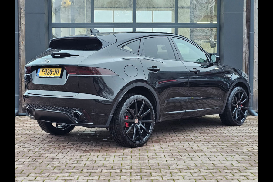 Jaguar E-Pace 2.0 P300 AWD R-Dynamic HSE | Black Pack | Meridan | Elek. stoelen + mermory | Leder | 360 camera | Sfeerverlichting | LMV 20" High gloss black |