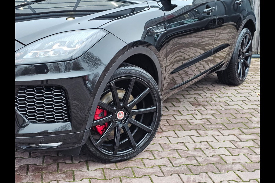 Jaguar E-Pace 2.0 P300 AWD R-Dynamic HSE | Black Pack | Meridan | Elek. stoelen + mermory | Leder | 360 camera | Sfeerverlichting | LMV 20" High gloss black |