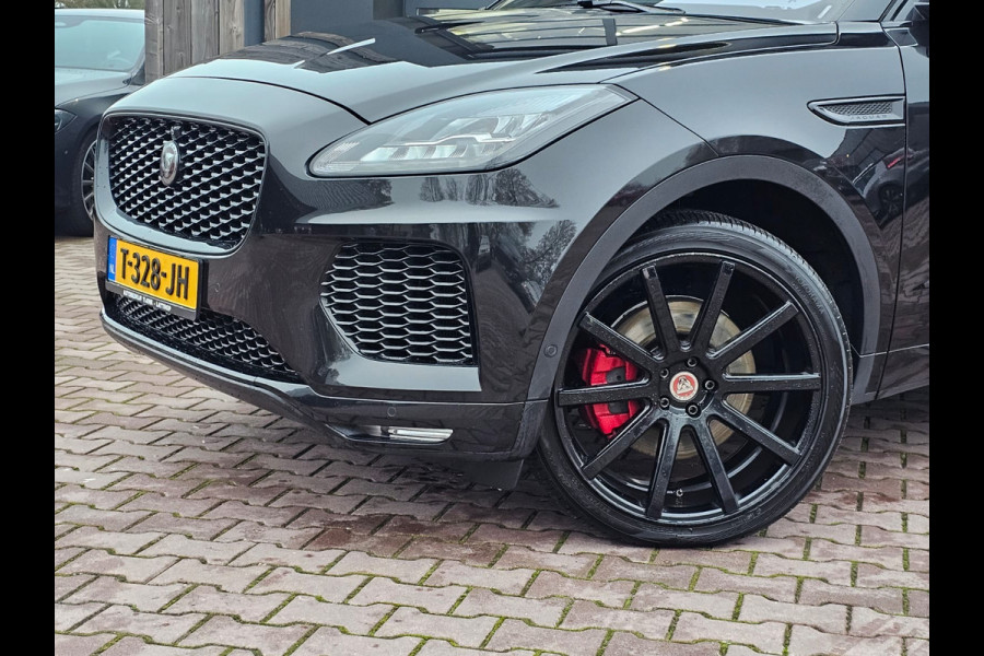 Jaguar E-Pace 2.0 P300 AWD R-Dynamic HSE | Black Pack | Meridan | Elek. stoelen + mermory | Leder | 360 camera | Sfeerverlichting | LMV 20" High gloss black |