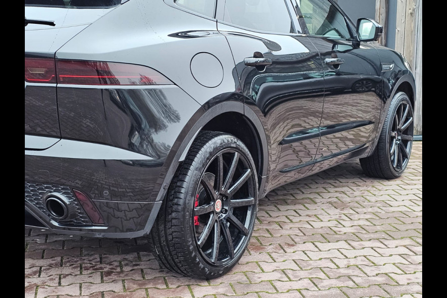 Jaguar E-Pace 2.0 P300 AWD R-Dynamic HSE | Black Pack | Meridan | Elek. stoelen + mermory | Leder | 360 camera | Sfeerverlichting | LMV 20" High gloss black |