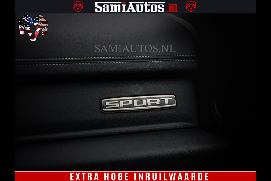 Dodge Ram 1500 SPORT BLACK EDITION | 4X4 5.7 V8 | VOL OPTIES | 360 CAMERA | APPLE CARPLAY | 3500KG | 22INCH NIGHT | FULL LED | ADAPTIVE CRUISE | MEMORY SEATS | LEDER | DUBBELE CABINE | CREWCAB