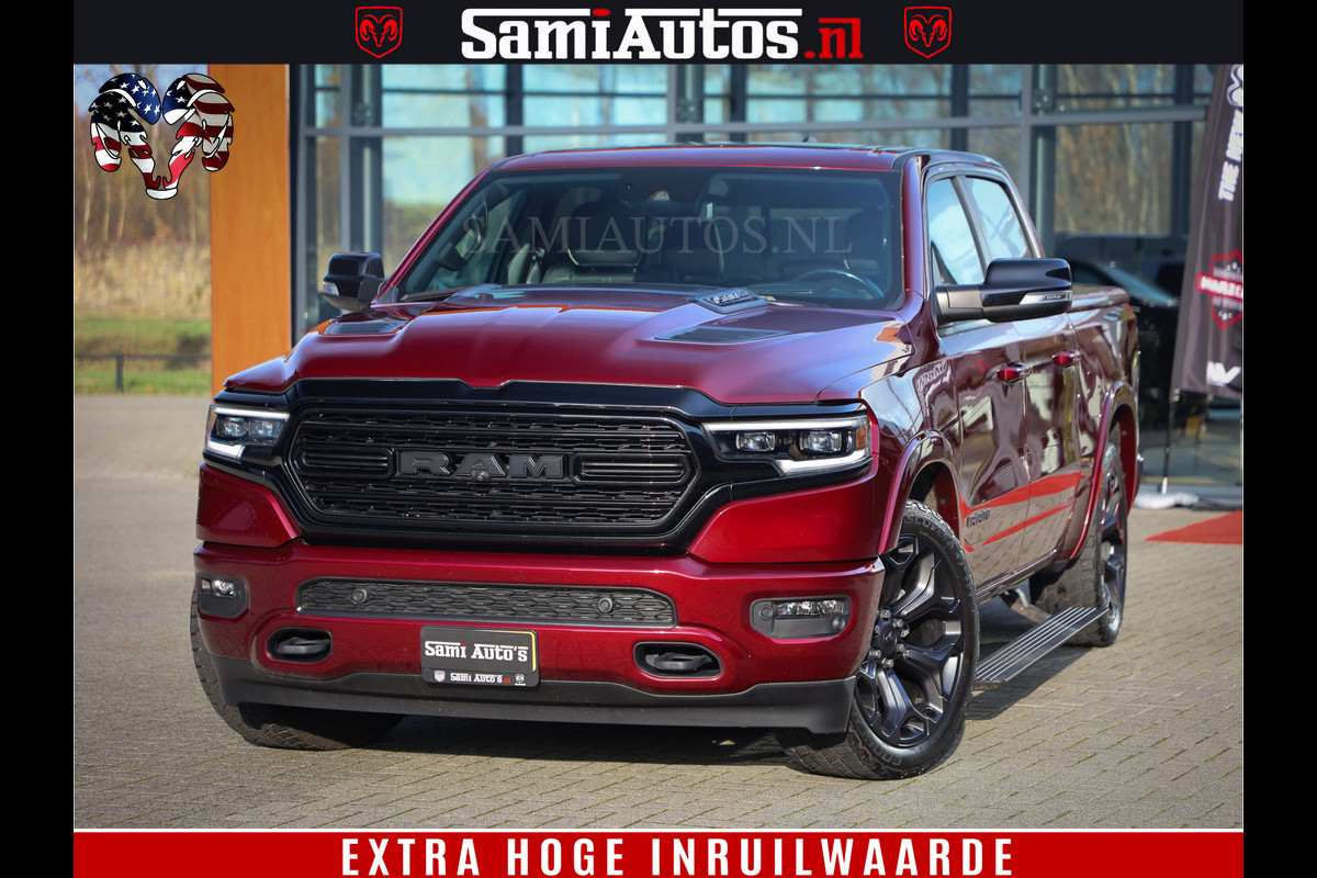 Dodge Ram 1500 Limited Night | Hemi 5.7 V8 4x4 | BOM VOL | Delmonico Red | Top Staat | Crew Cab | Dubbele Cabine | DC | 5 Persoons |