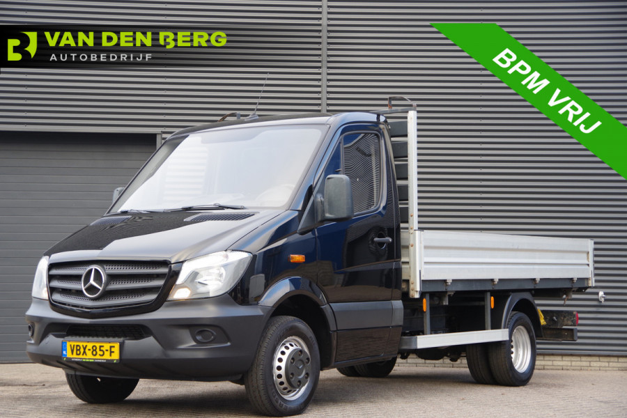 Mercedes-Benz Sprinter 519 3.0 V6 KIPPER 3 ZIJDIG, OPEN LAADBAK, 3.5T TREKHAAK, DUBBELLUCHT, AIRCO, CRUISE, MF STUURWIEL, PICK-UP ,PICKUP
